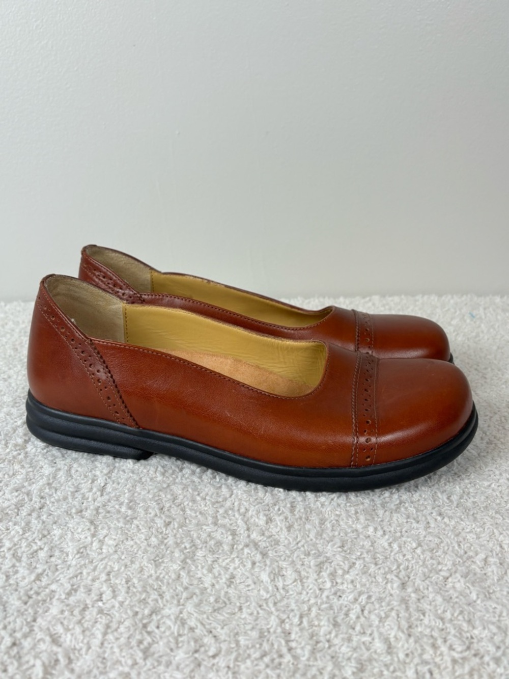 Footprints Birkenstocks Shoes Womens 42 11-11.5 Brown Leather Slip On Loafers